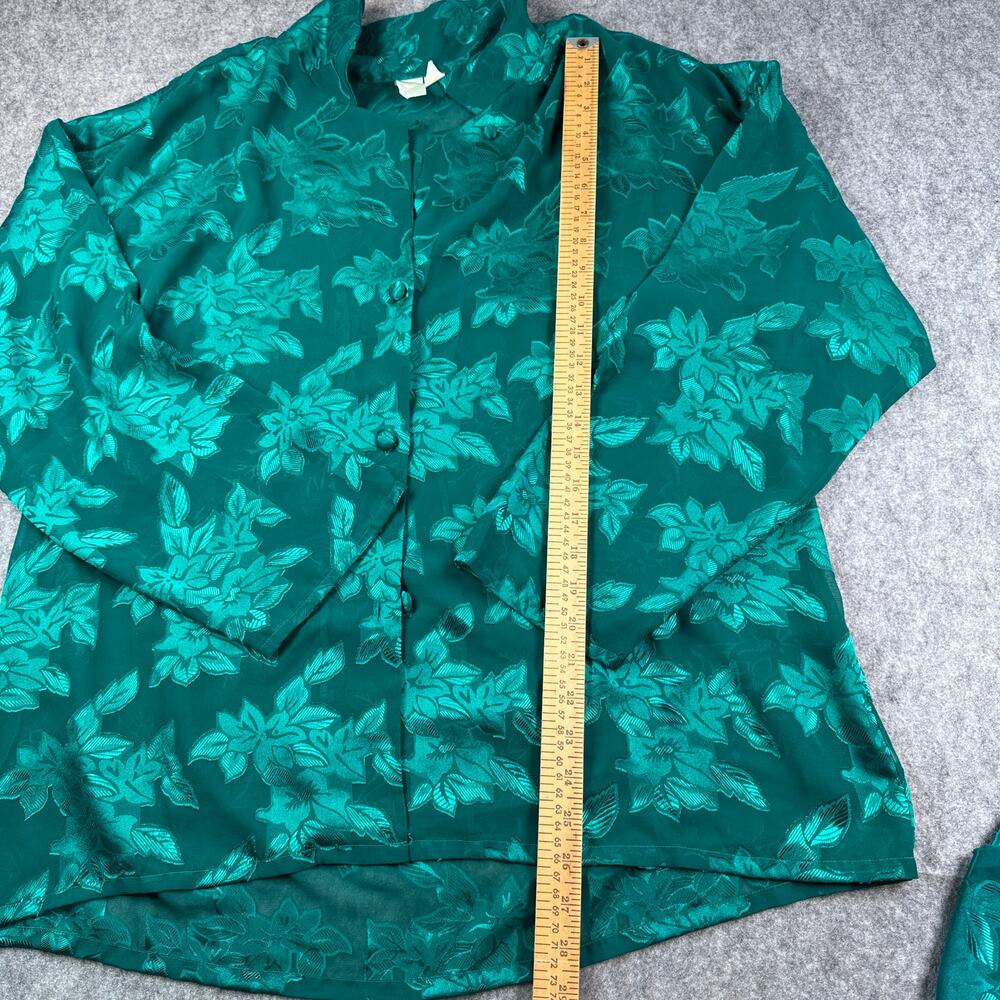 Vintage Victoria Secret Women's L Sheer Floral Pajama Pant Set‎ - Picture 2 of 9